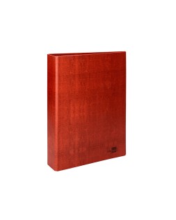 Carpeta de 4 anillas 40mm mixtas liderpapel folio carton cuero forrado compresor plastico