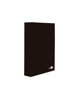 Carpeta de 4 anillas 25mm mixtas liderpapel folio carton forrado paper coat negra