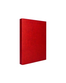 Carpeta de 4 anillas 25mm mixtas liderpapel folio carton forrado paper coat color rojo