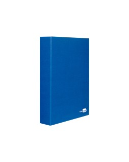 Carpeta de 4 anillas 25mm mixtas liderpapel folio carton forrado paper coat azul