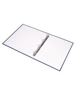 Carpeta de 4 anillas 25mm mixtas liderpapel folio carton forrado paper coat azul