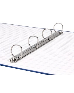 Carpeta de 4 anillas 25mm mixtas liderpapel folio carton forrado paper coat azul