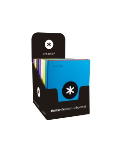 Carpeta 4 anillas 40 mm mixtas antartik a4 forrada colores surtidos