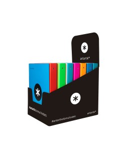 Carpeta 4 anillas 40 mm mixtas antartik a4 forrada colores surtidos