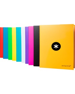 Carpeta 4 anillas 40 mm mixtas antartik a4 forrada colores surtidos