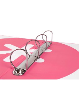 Carpeta 4 anillas 40 mm mixtas antartik a4 forrada color coral