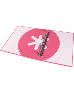 Carpeta 4 anillas 40 mm mixtas antartik a4 forrada color coral