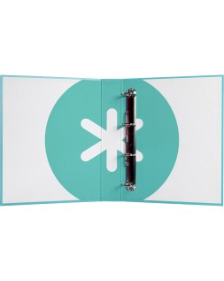 Carpeta 4 anillas 40 mm mixtas antartik a4 forrada color menta