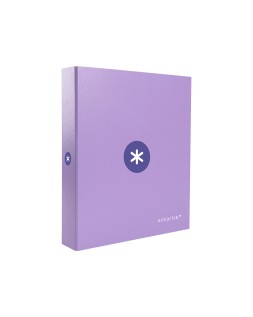 Carpeta 4 anillas 40 mm mixtas antartik a4 forrada color lavanda