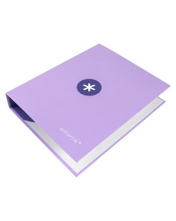 Carpeta 4 anillas 40 mm mixtas antartik a4 forrada color lavanda