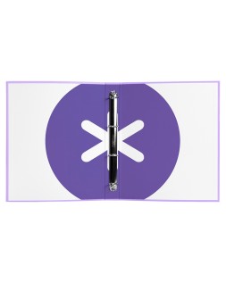 Carpeta 4 anillas 40 mm mixtas antartik a4 forrada color lavanda