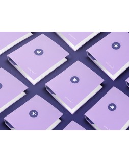 Carpeta 4 anillas 40 mm mixtas antartik a4 forrada color lavanda