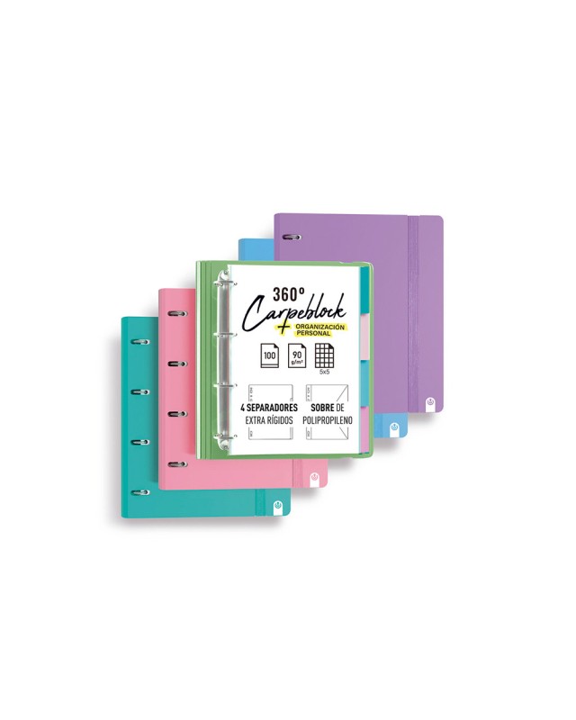 Carpeta 4 anillas de 35 mm carchivo din a4 polipropileno con recambio soft foam style