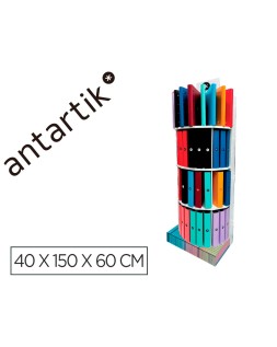 Carpeta antartik expositor de suelo carton con 80 unidades surtidas 40x150x60 cm