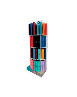Carpeta antartik expositor de suelo carton con 80 unidades surtidas 40x150x60 cm