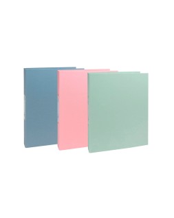 Carpeta de 4 anillas 30 mm redondas exacompta autentik din a4+ carton reciclado forrado colores surtidos