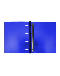 Carpeta liderpapel 4 anillas redondas 25 mm polipropileno din a4 ultra compacta con lomo extensible 4 cm azul