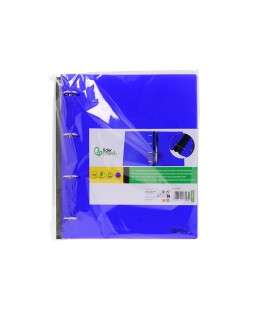 Carpeta liderpapel 4 anillas redondas 25 mm polipropileno din a4 ultra compacta con lomo extensible 4 cm azul