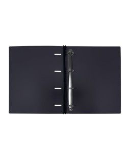 Carpeta liderpapel 4 anillas redondas 25 mm polipropileno din a4 ultra compacta con lomo extensible 4 cm negro