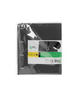 Carpeta liderpapel 4 anillas redondas 25 mm polipropileno din a4 ultra compacta con lomo extensible 4 cm negro
