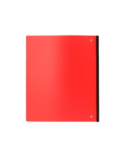 Carpeta liderpapel 4 anillas redondas 25 mm polipropileno din a4 ultra compacta con lomo extensible 4 cm rojo