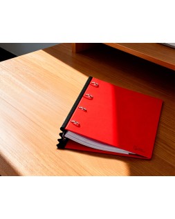 Carpeta liderpapel 4 anillas redondas 25 mm polipropileno din a4 ultra compacta con lomo extensible 4 cm rojo