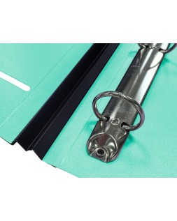 Carpeta liderpapel 4 anillas redondas 25 mm polipropileno din a4 ultra compacta con lomo extensible 4 cm verde