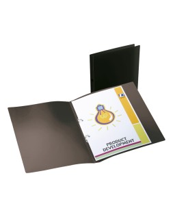 Carpeta liderpapel 2 anillas mixtas mini 15 mm polipropileno din a4 negro opaco