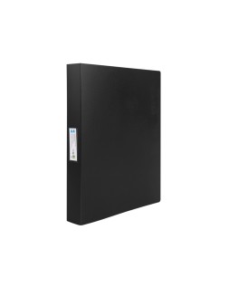 Carpeta liderpapel 4 anillas 25 mm mixtas polipropileno din a4 negro opaco