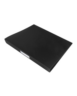Carpeta liderpapel 4 anillas 25 mm mixtas polipropileno din a4 negro opaco