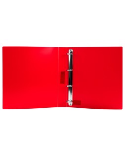 Carpeta liderpapel 4 anillas 25 mm mixtas polipropileno din a4 rojo translucido