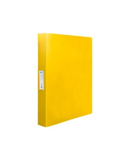 Carpeta liderpapel 4 anillas 25 mm mixtas polipropileno din a4 amarillo fluor opaco