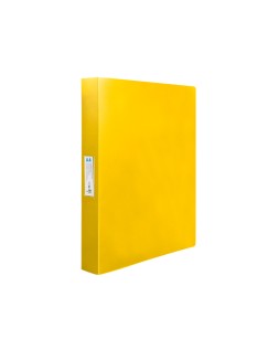 Carpeta liderpapel 4 anillas 25 mm mixtas polipropileno din a4 amarillo fluor opaco