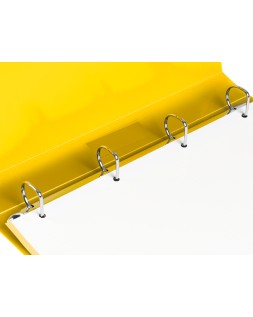 Carpeta liderpapel 4 anillas 25 mm mixtas polipropileno din a4 amarillo fluor opaco