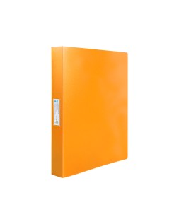 Carpeta liderpapel 4 anillas 25 mm mixtas polipropileno din a4 naranja fluor opaco