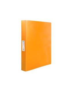 Carpeta liderpapel 4 anillas 25 mm mixtas polipropileno din a4 naranja fluor opaco