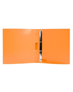 Carpeta liderpapel 4 anillas 25 mm mixtas polipropileno din a4 naranja fluor opaco