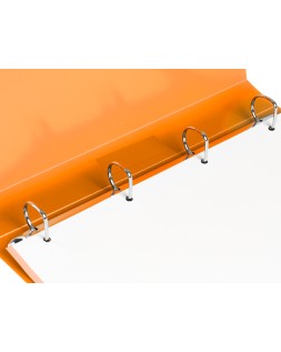 Carpeta liderpapel 4 anillas 25 mm mixtas polipropileno din a4 naranja fluor opaco