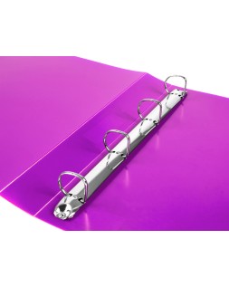 Carpeta liderpapel 4 anillas 25 mm mixtas polipropileno din a4 lavanda opaco