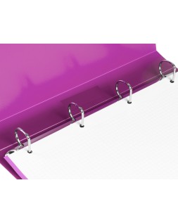 Carpeta liderpapel 4 anillas 25 mm mixtas polipropileno din a4 lavanda opaco