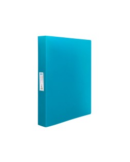 Carpeta liderpapel 4 anillas 25 mm mixtas polipropileno din a4 celeste opaco
