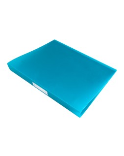 Carpeta liderpapel 4 anillas 25 mm mixtas polipropileno din a4 celeste opaco