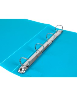 Carpeta liderpapel 4 anillas 25 mm mixtas polipropileno din a4 celeste opaco