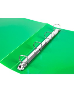 Carpeta liderpapel 4 anillas 25 mm mixtas polipropileno din a4 verde manzana opaco