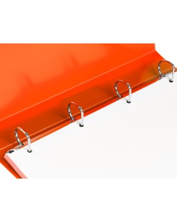 Carpeta liderpapel 4 anillas 25 mm mixtas 43431 polipropileno din a4 naranja serie frosty