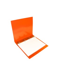 Carpeta liderpapel 4 anillas 25 mm mixtas 43431 polipropileno din a4 naranja serie frosty