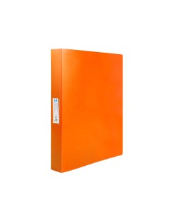 Carpeta liderpapel 4 anillas 25 mm mixtas 43431 polipropileno din a4 naranja serie frosty