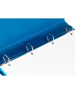 Carpeta liderpapel 4 anillas 25 mm mixtas 43432 polipropileno din a4 azul translucido