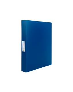 Carpeta liderpapel 4 anillas 25 mm mixtas 43432 polipropileno din a4 azul translucido