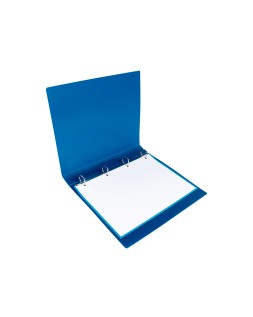 Carpeta liderpapel 4 anillas 25 mm mixtas 43432 polipropileno din a4 azul translucido